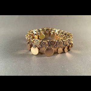 PlunderDesign gold stretch bracelet